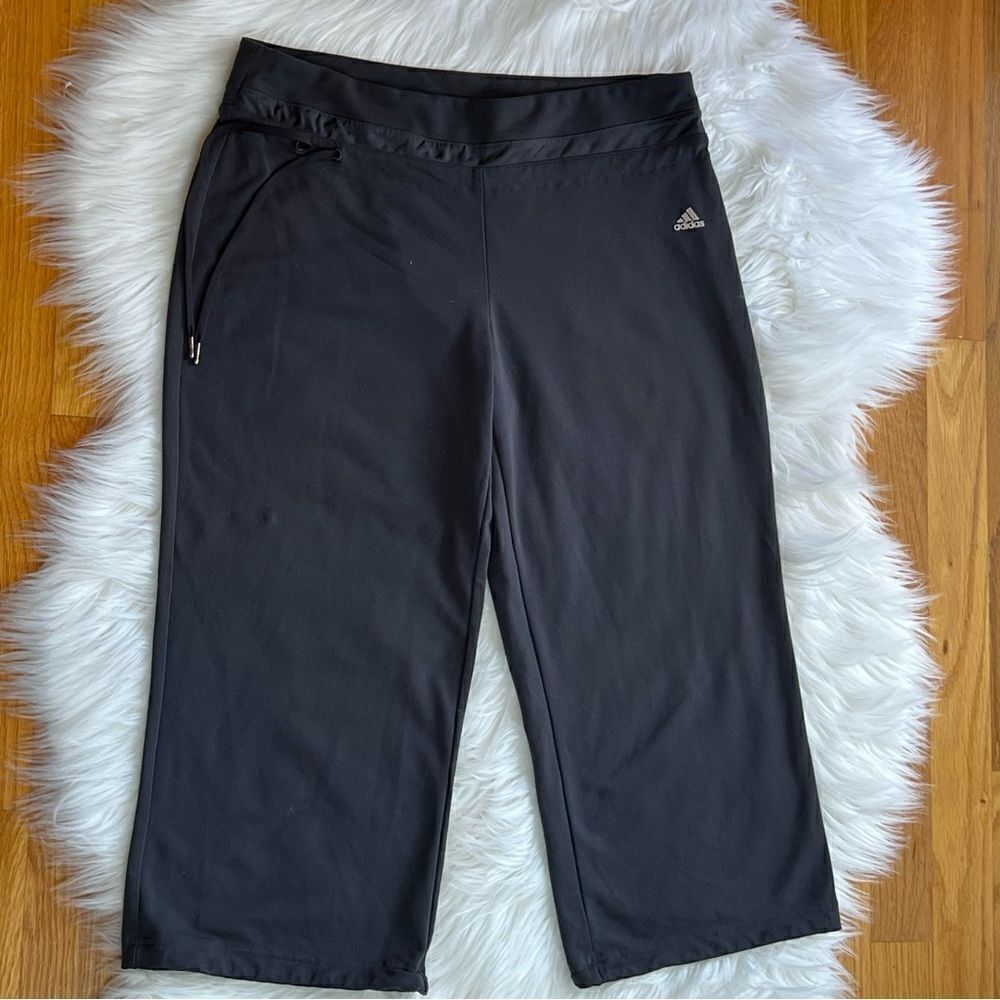 Women’s Gray Adidas Climalite Pants Size Medium Atheletic Athleisure